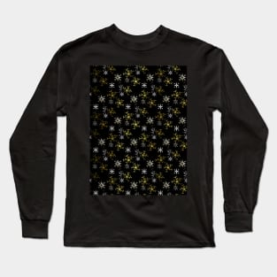 TOUCH Of Gold Snowflakes Pattern Long Sleeve T-Shirt